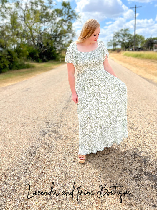 Plus Size- The Leafy Maxi Dress