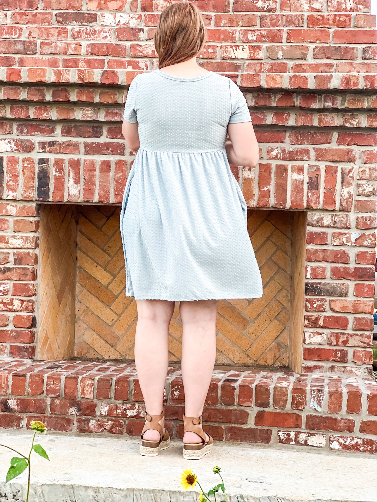 Sage Swiss Dot Materinty Dress