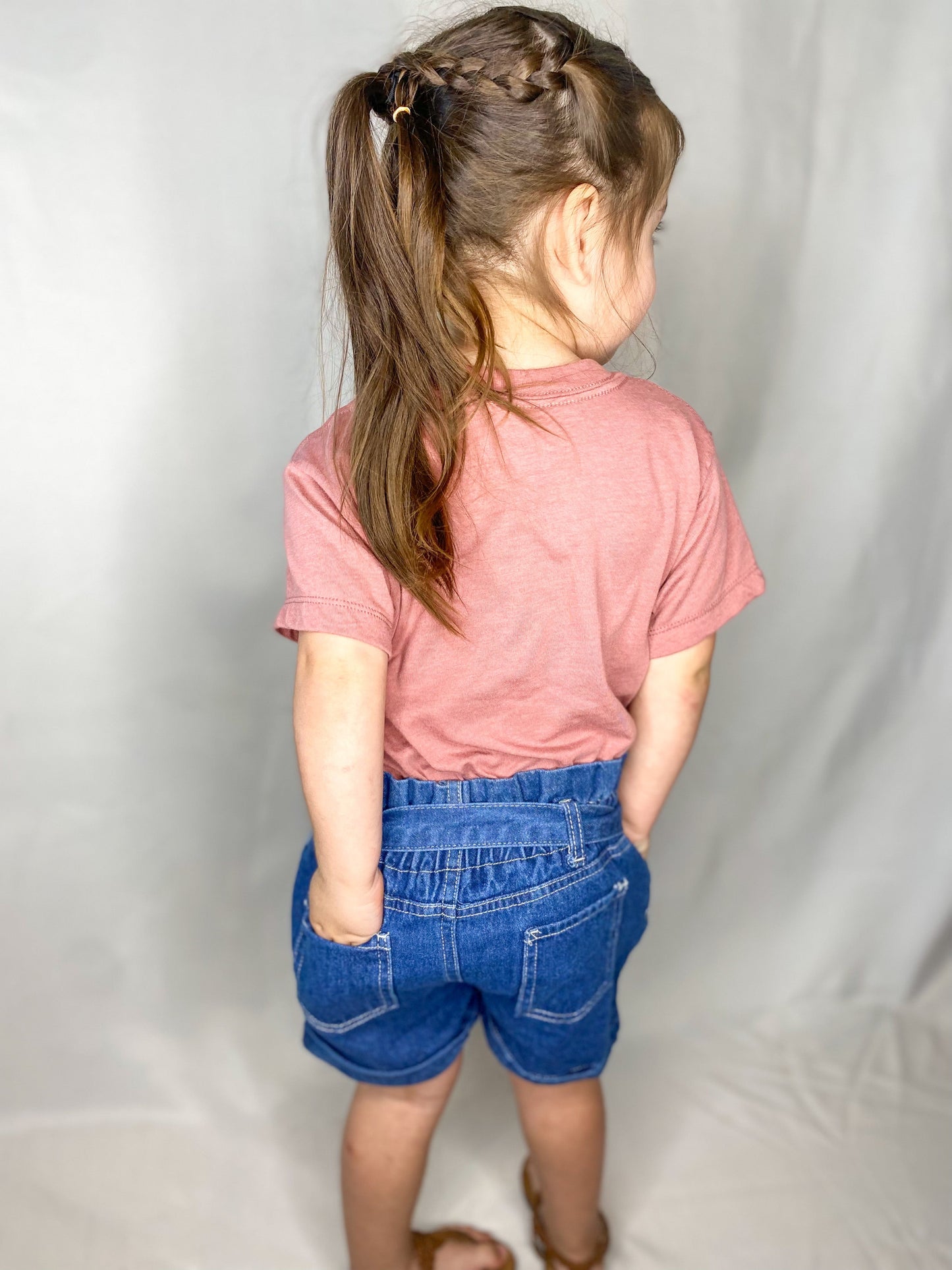 Quinn Tie-Waist Denim Shorts