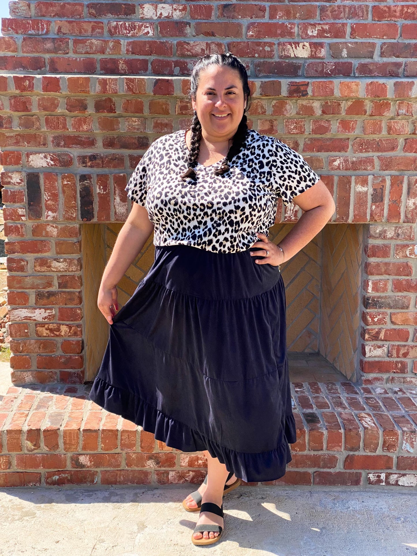 Plus Size-Black Skirt