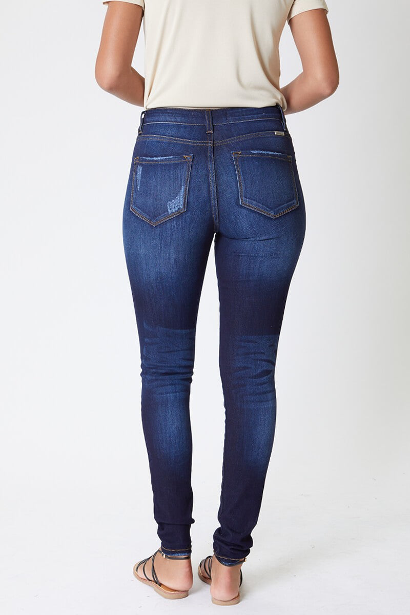 Kancan-Denim Button Fly Skinny Jeans