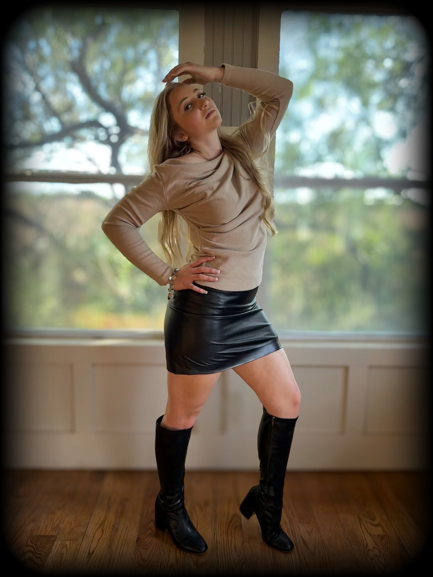 Latte Off Shoulder Top