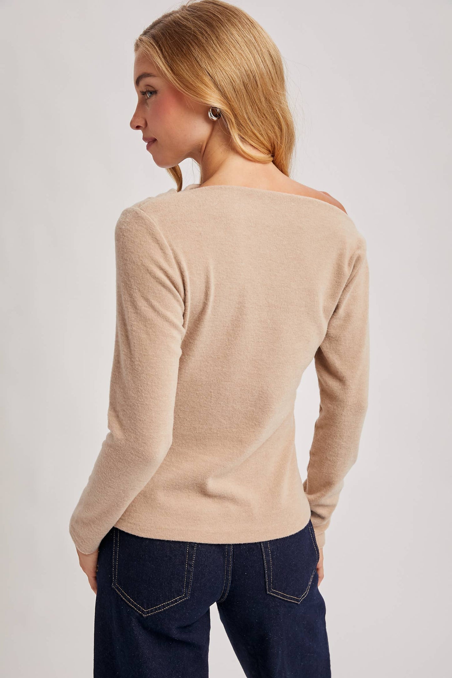 Latte Off Shoulder Top