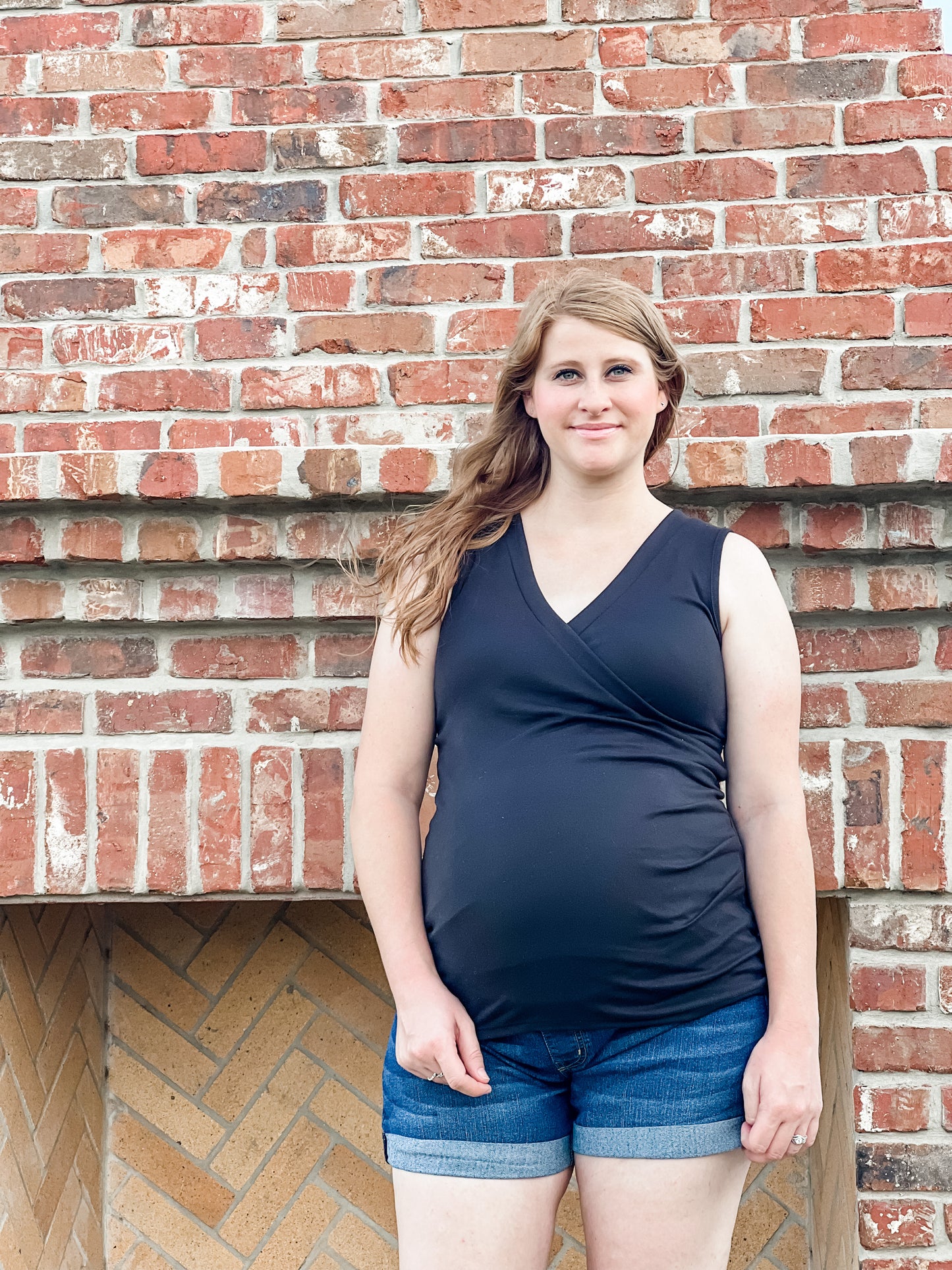 Black Maternity/Nursing Tank Top