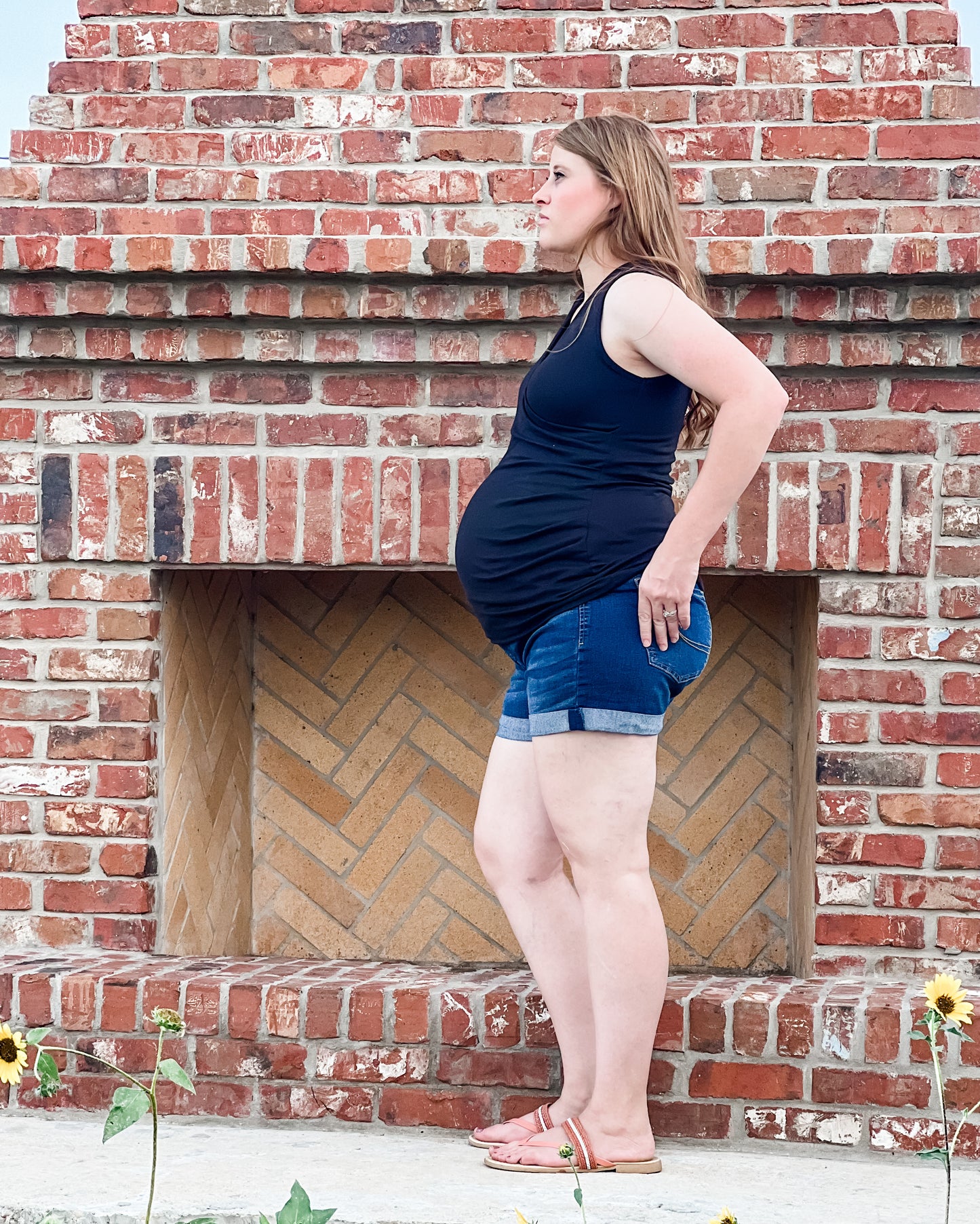 Black Maternity/Nursing Tank Top