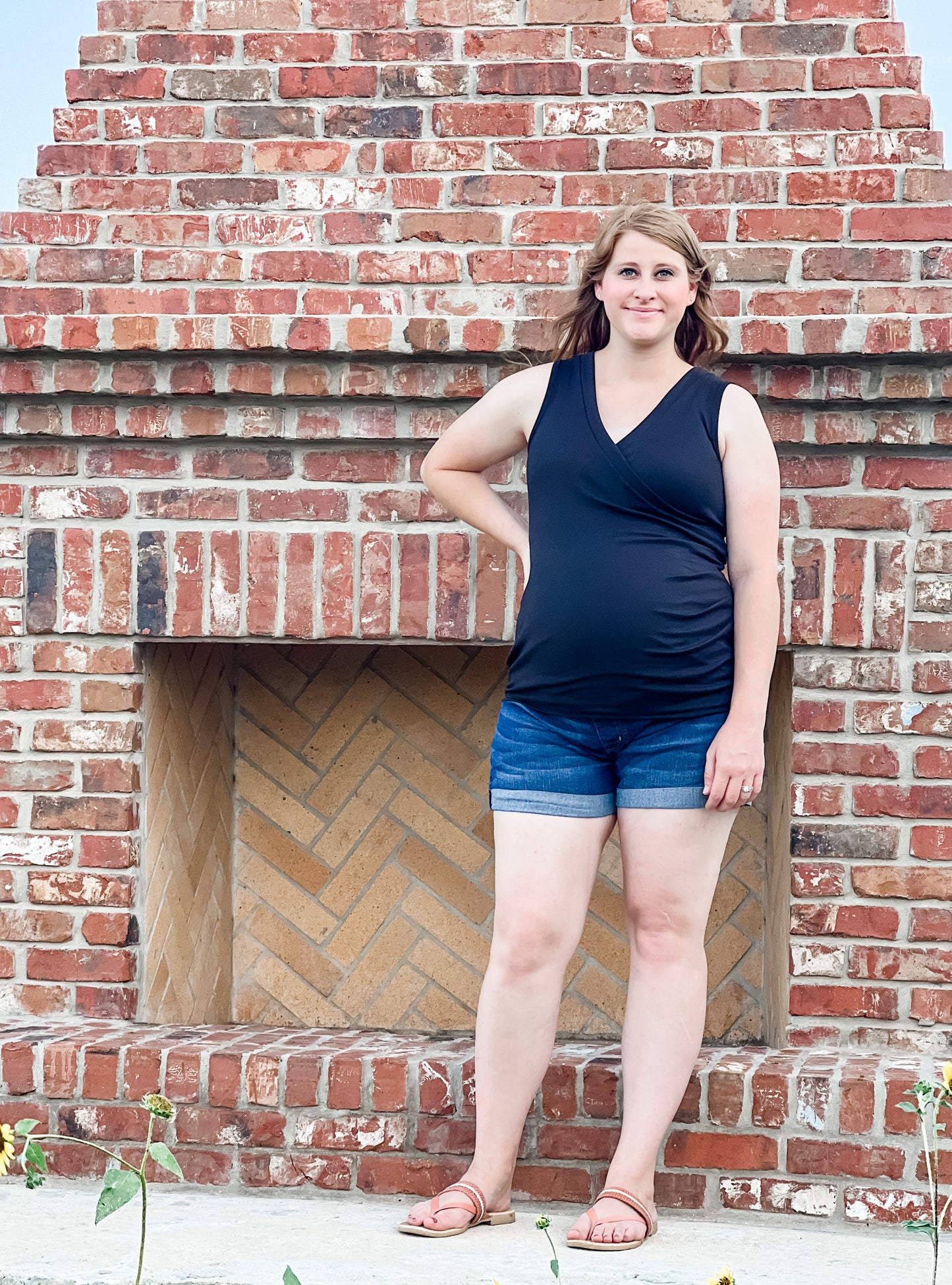 Black Maternity/Nursing Tank Top