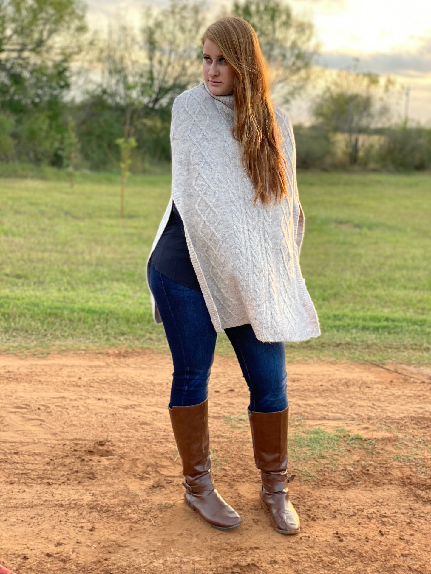 Oatmeal Sweater Poncho
