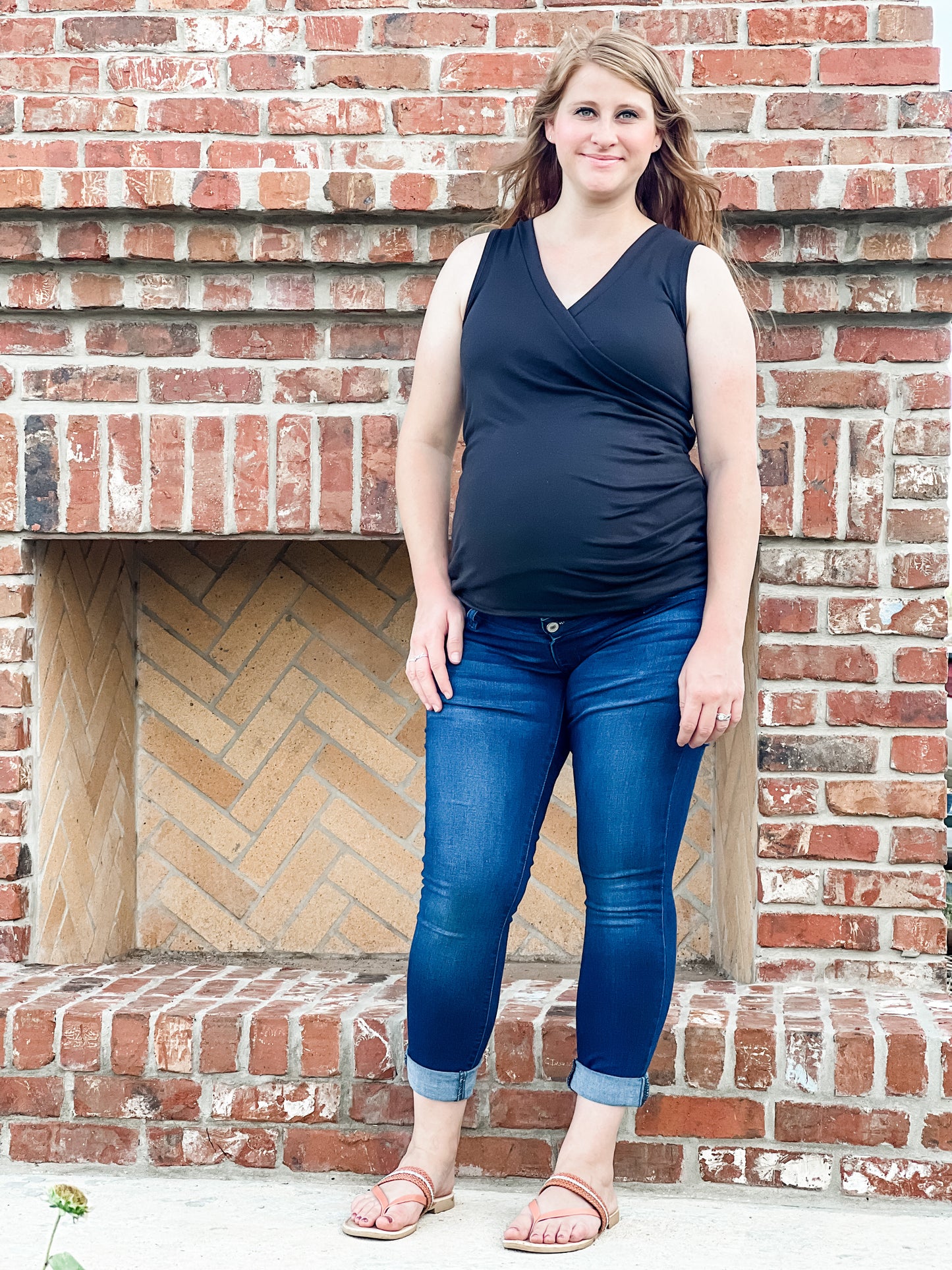 Black Maternity/Nursing Tank Top