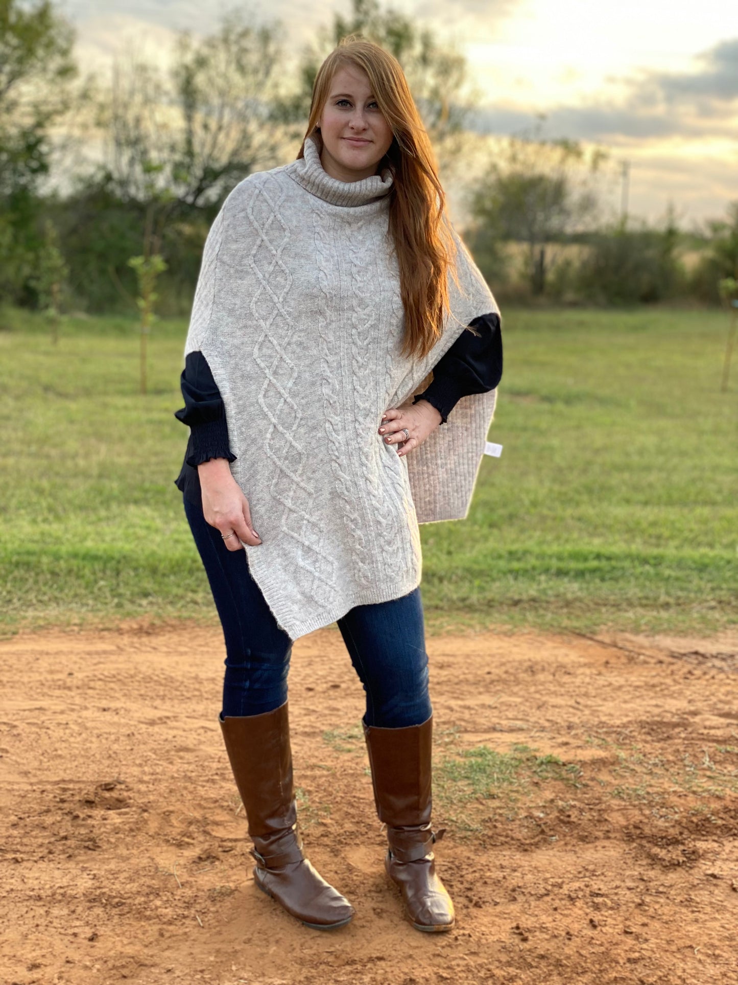 Oatmeal Sweater Poncho